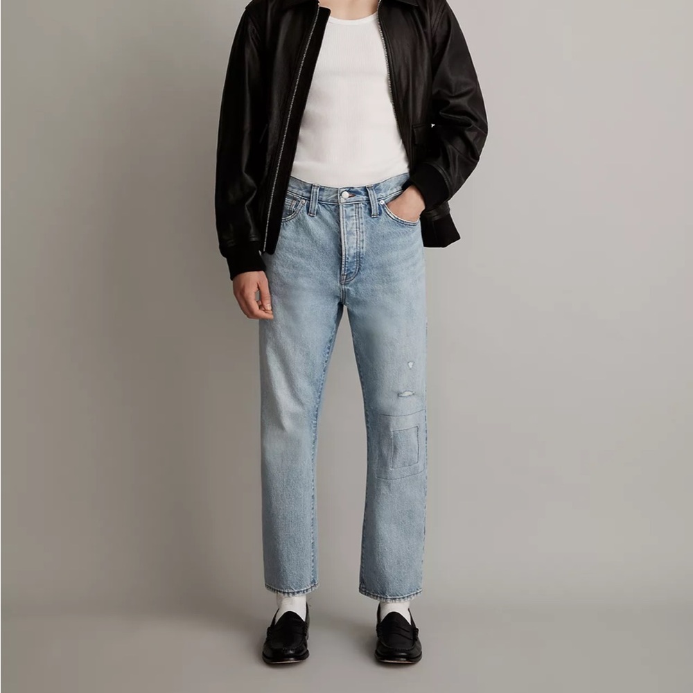 Vintage Bootcut Jeans in Bendale Wash: Patchwork Edition